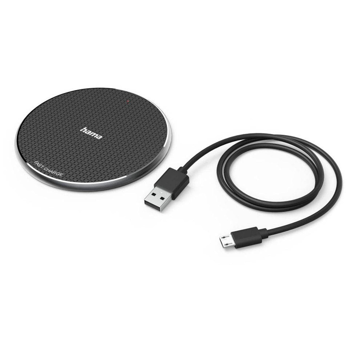hama QI-FC10 Induktive Ladestation schwarz, Kabellänge: 1,0 m, 10 Watt | 201683