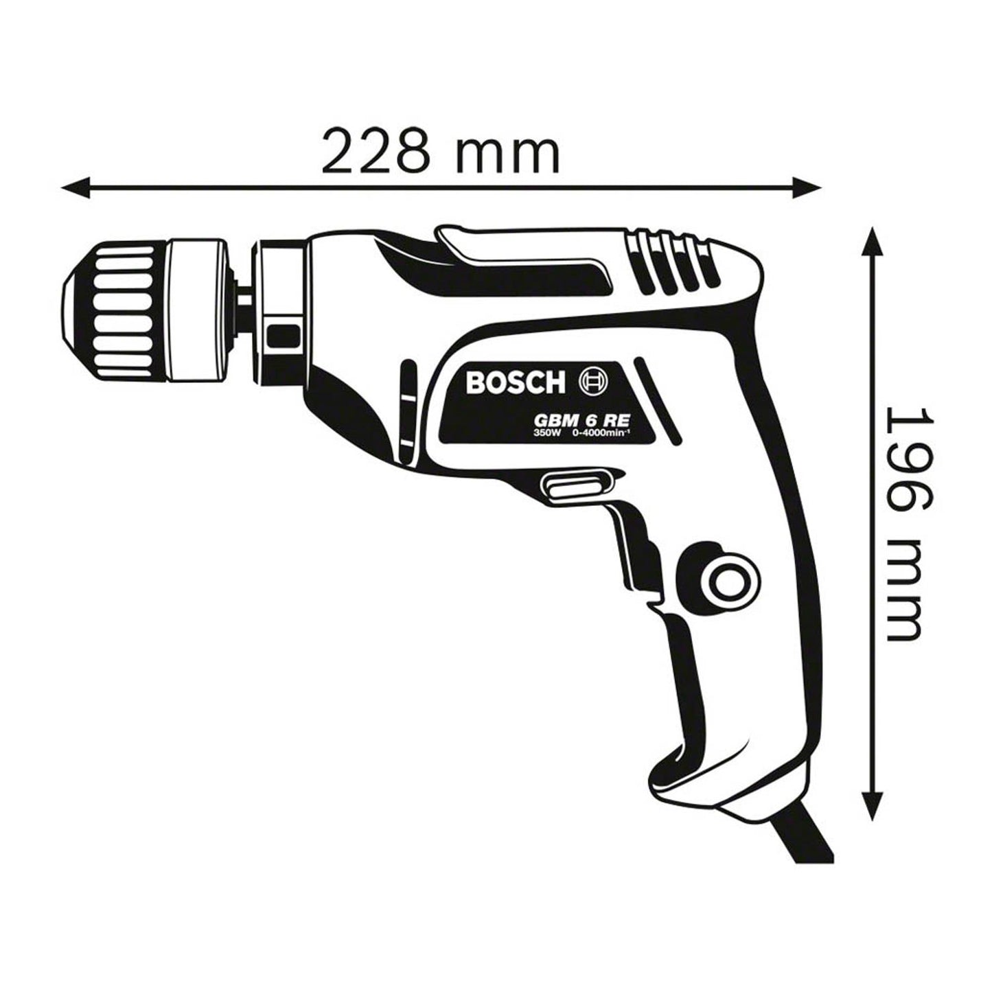 BOSCH Professional GBM 6 RE Bohrmaschine | 0 601 472 600
