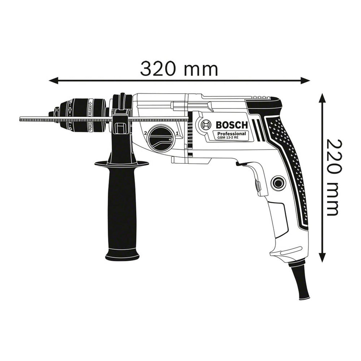 BOSCH Professional GBM 13-2 RE Bohrmaschine | 0 601 1B2 000