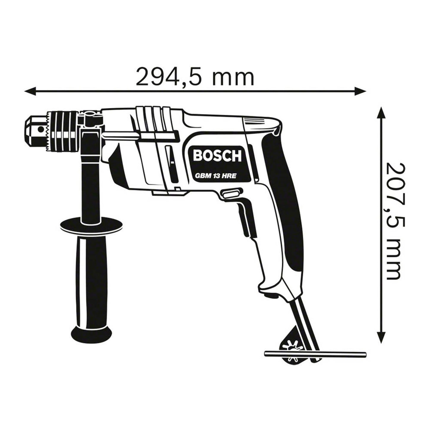 BOSCH Professional GBM 13 HRE Bohrmaschine | 0 601 049 603