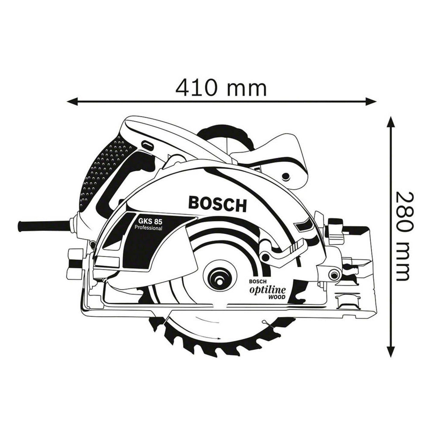 BOSCH Professional GKS 85 Handkreissäge 2.200 W | 0 601 57A 000