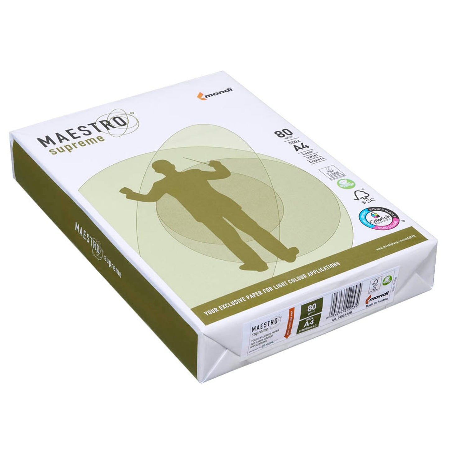 mondi Kopierpapier MAESTRO supreme DIN A4 80 g/qm | 9407A80S | 1 Pack = 500 Blatt