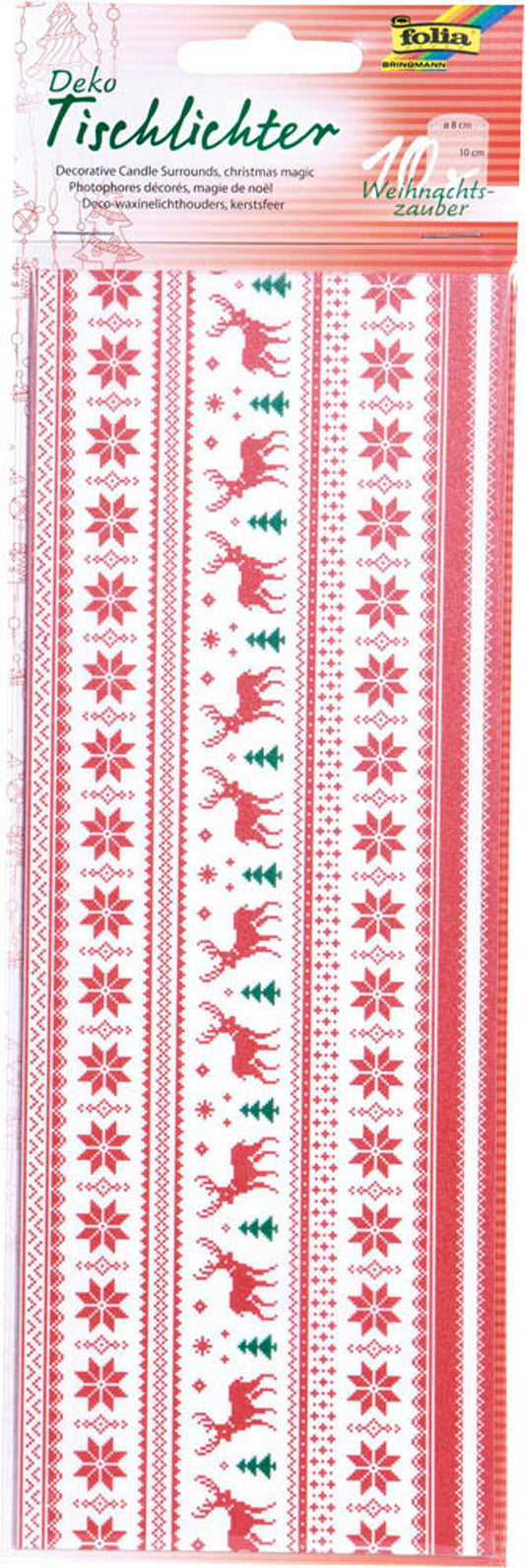 folia Transparentpapier Tischlichter 10,0 x 27,0 cm 115 g/qm, 10 Blatt