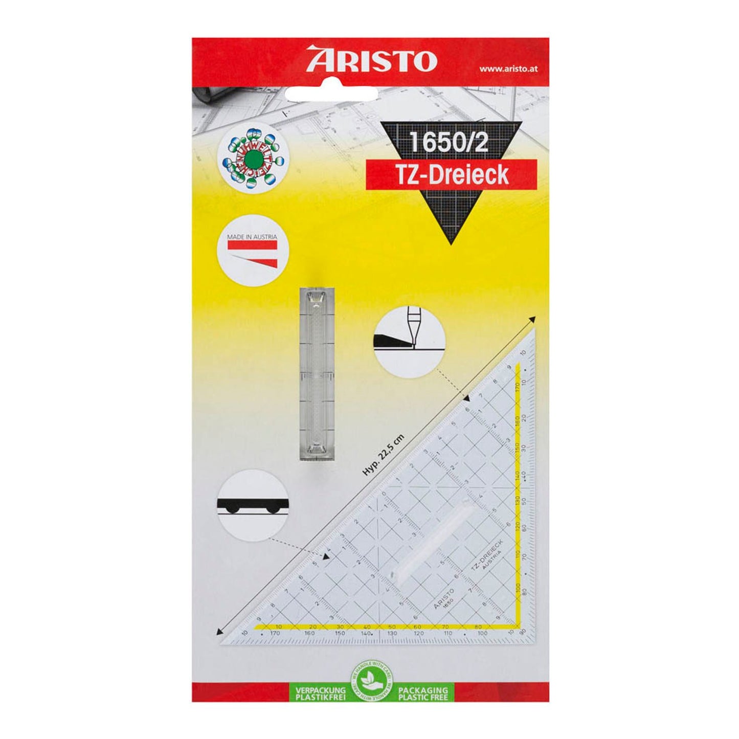ARISTO Geometrie-Dreieck 22,5 cm | AR1650/2