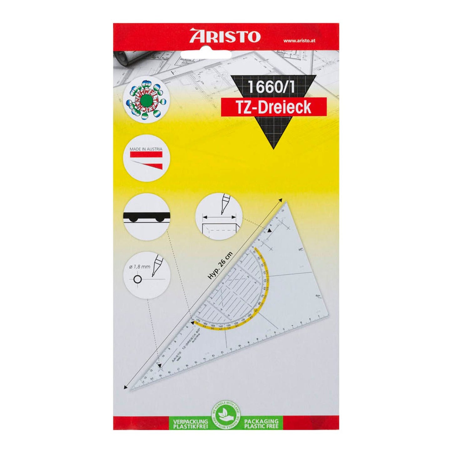 ARISTO Geometrie-Dreieck 26,0 cm | AR1660/1