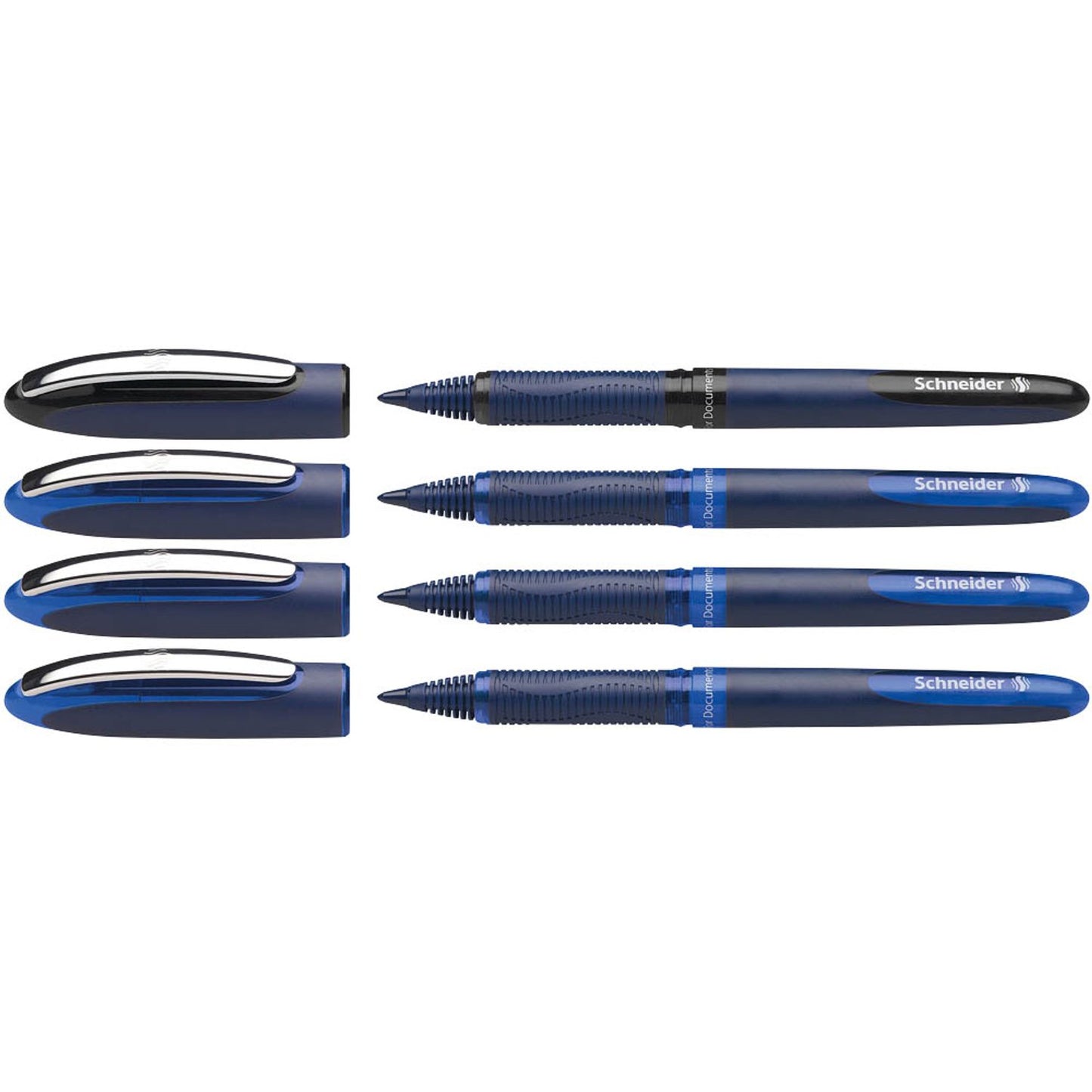 Schneider One Business Tintenroller 0,6 mm, Schreibfarbe: blau | 183084 | 1 Pack = 4 St.