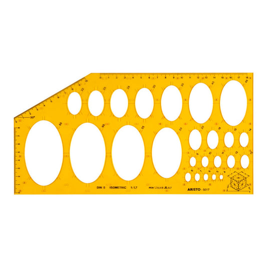 ARISTO Zeichenschablone ISOMETRIC orange | AR5017