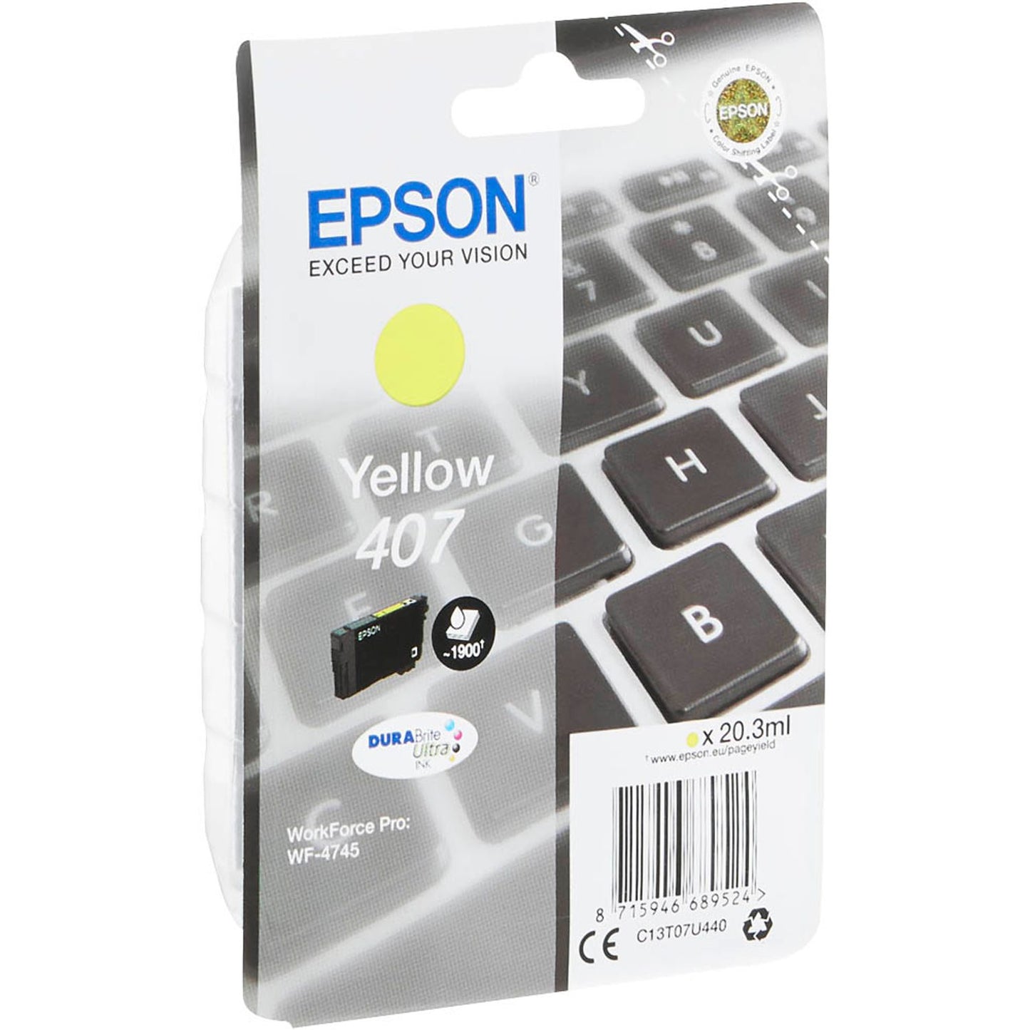 EPSON 407 / T07U4 gelb Druckerpatrone | C13T07U440