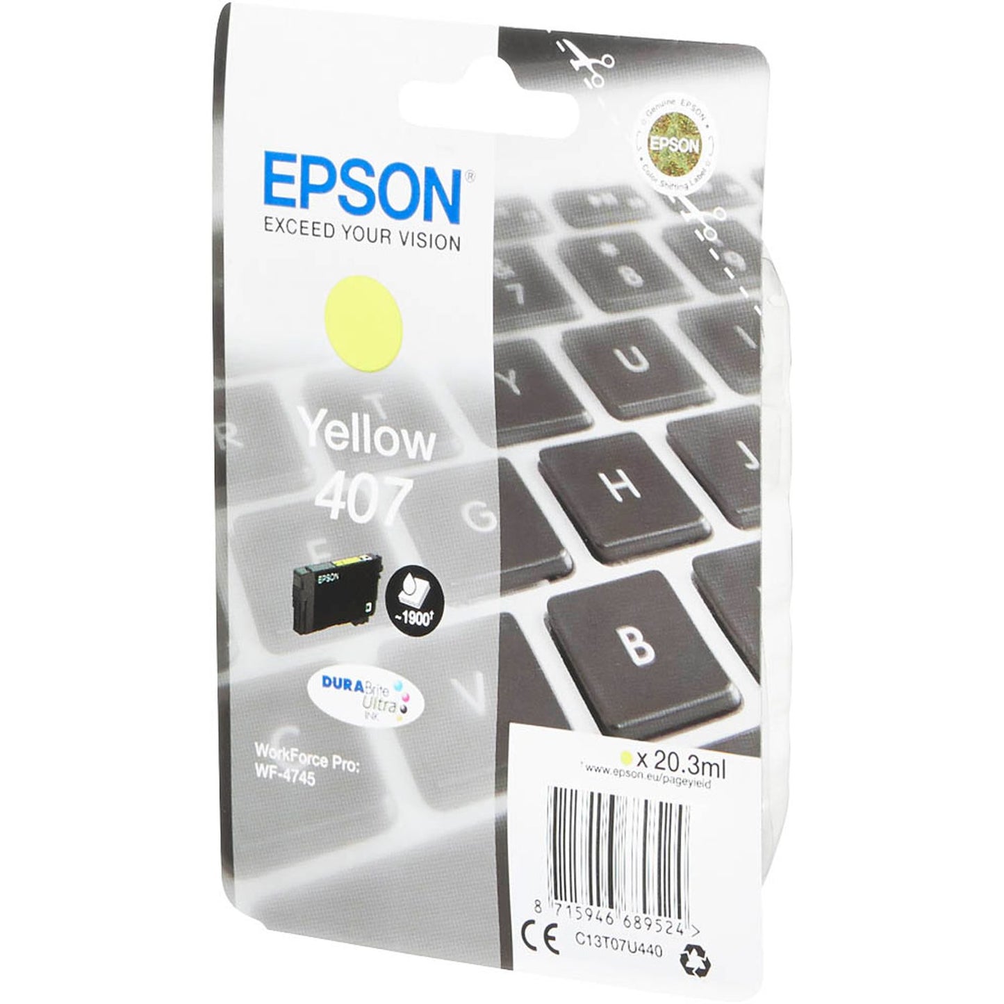EPSON 407 / T07U4 gelb Druckerpatrone | C13T07U440