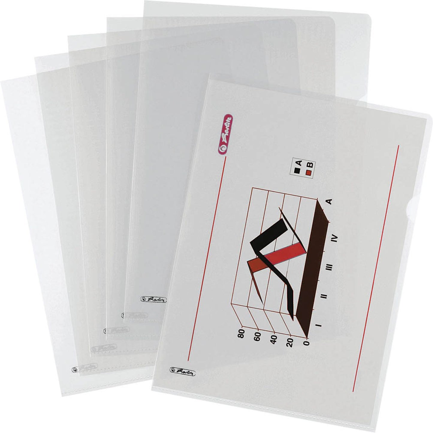 herlitz Sichthüllen DIN A4 glasklar glatt 0,11 mm | 100810333 | 1 Pack = 100 St.