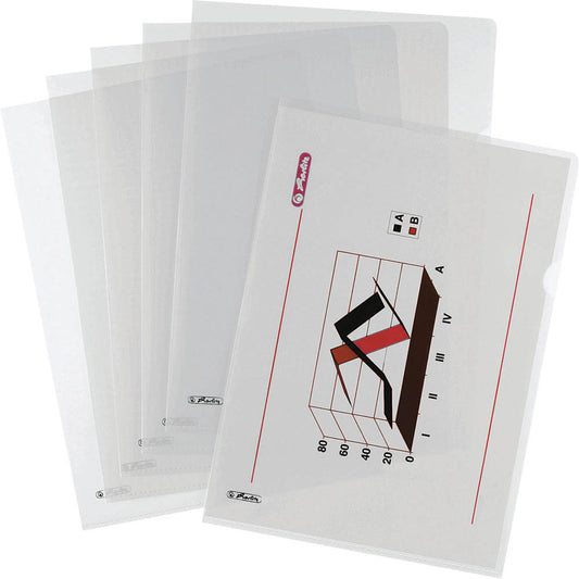 herlitz Sichthüllen DIN A4 glasklar glatt 0,11 mm | 100810333 | 1 Pack = 100 St.
