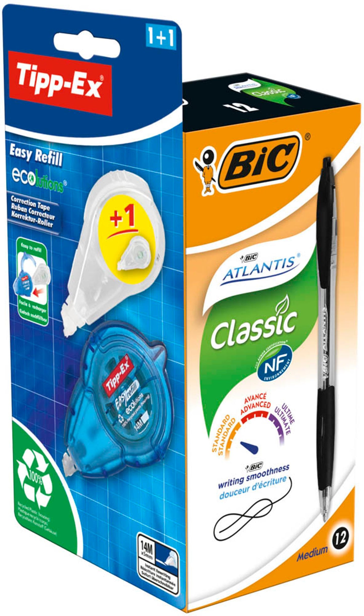 BIC Kugelschreiber-Set Atlantis Classic blau, 1 Set
