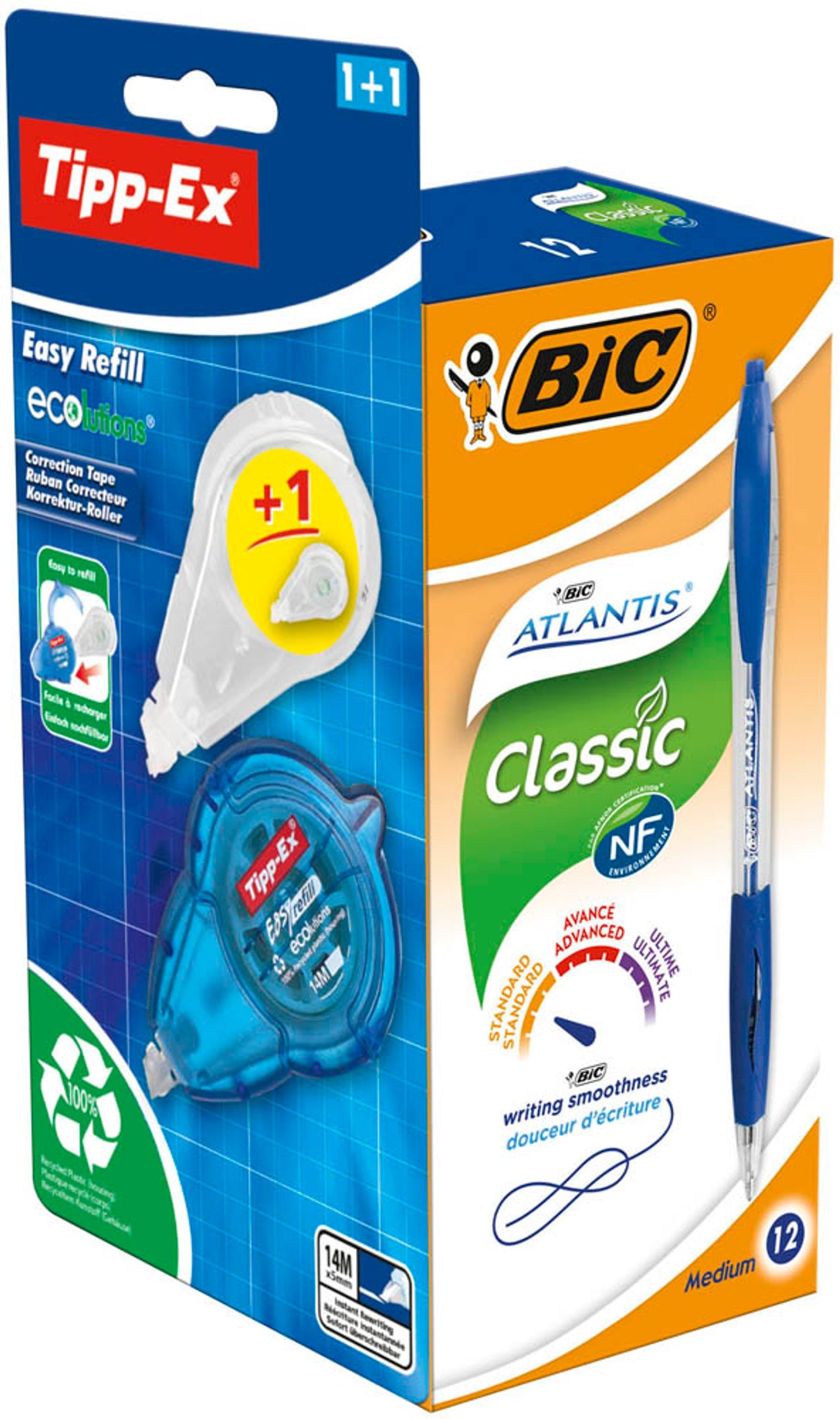 BIC Kugelschreiber-Set Atlantis Classic blau, 1 Set