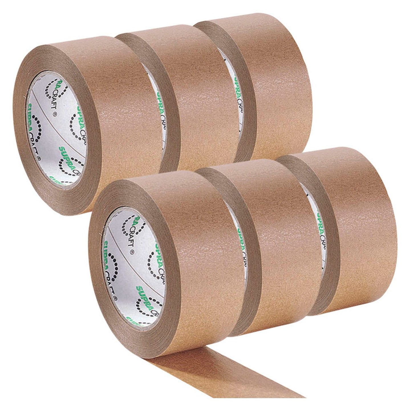 SUPRA Packbänder SupraCraft braun 50,0 mm x 50,0 m | 100044 | 1 Pack = 6 Rollen