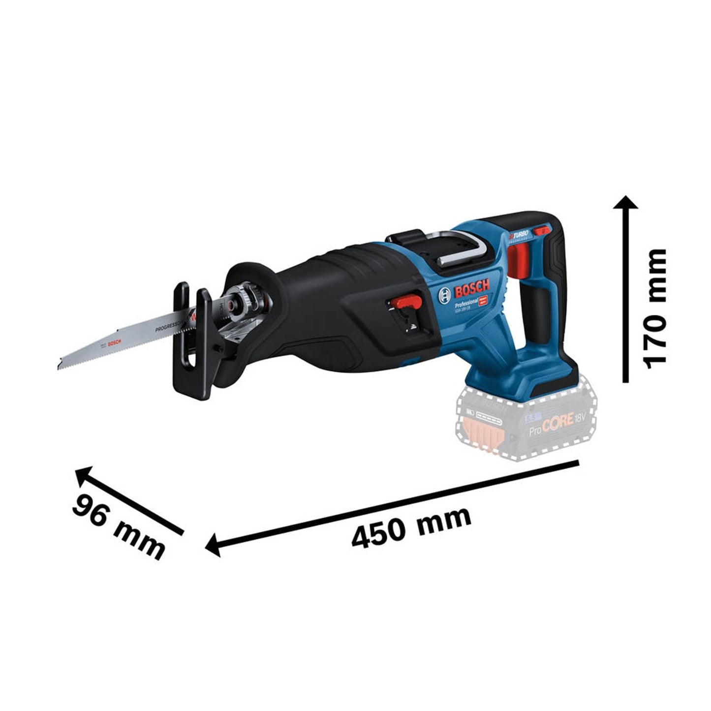 BOSCH Professional AKTION: GSA 18V-28 BITURBO Akku-Säbelsäge 18,0 V, ohne Akku mit Prämie nach Registrierung | 0 601 6C0 000