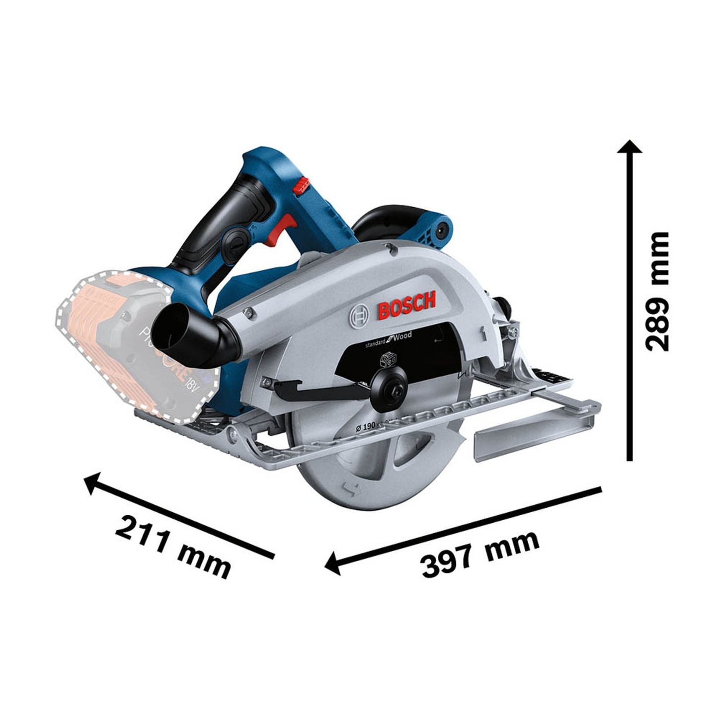 BOSCH Professional GKS 18V-68 C Akku-Handkreissäge-Set, ohne Akku | 06016B5001