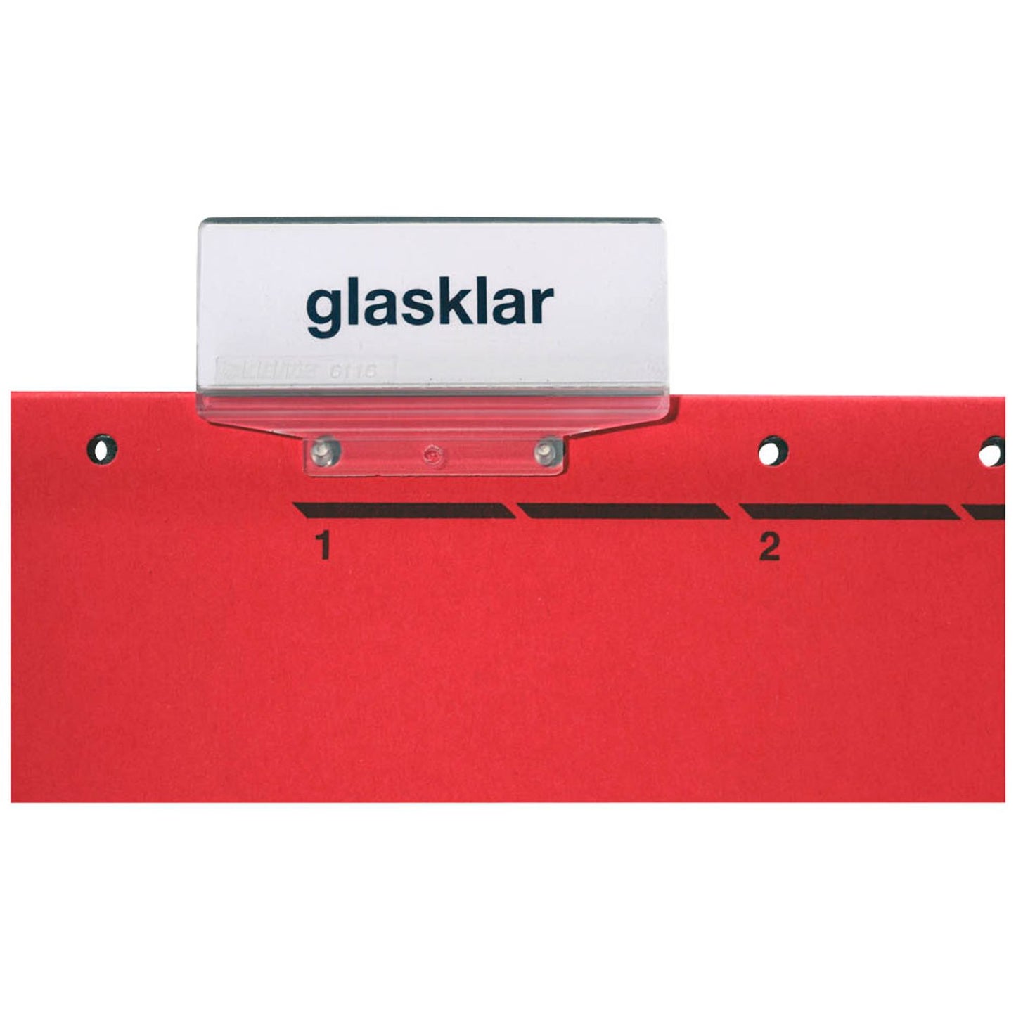 LEITZ Vollsichtreiter transparent | 61160003 | 1 Pack = 50 St.