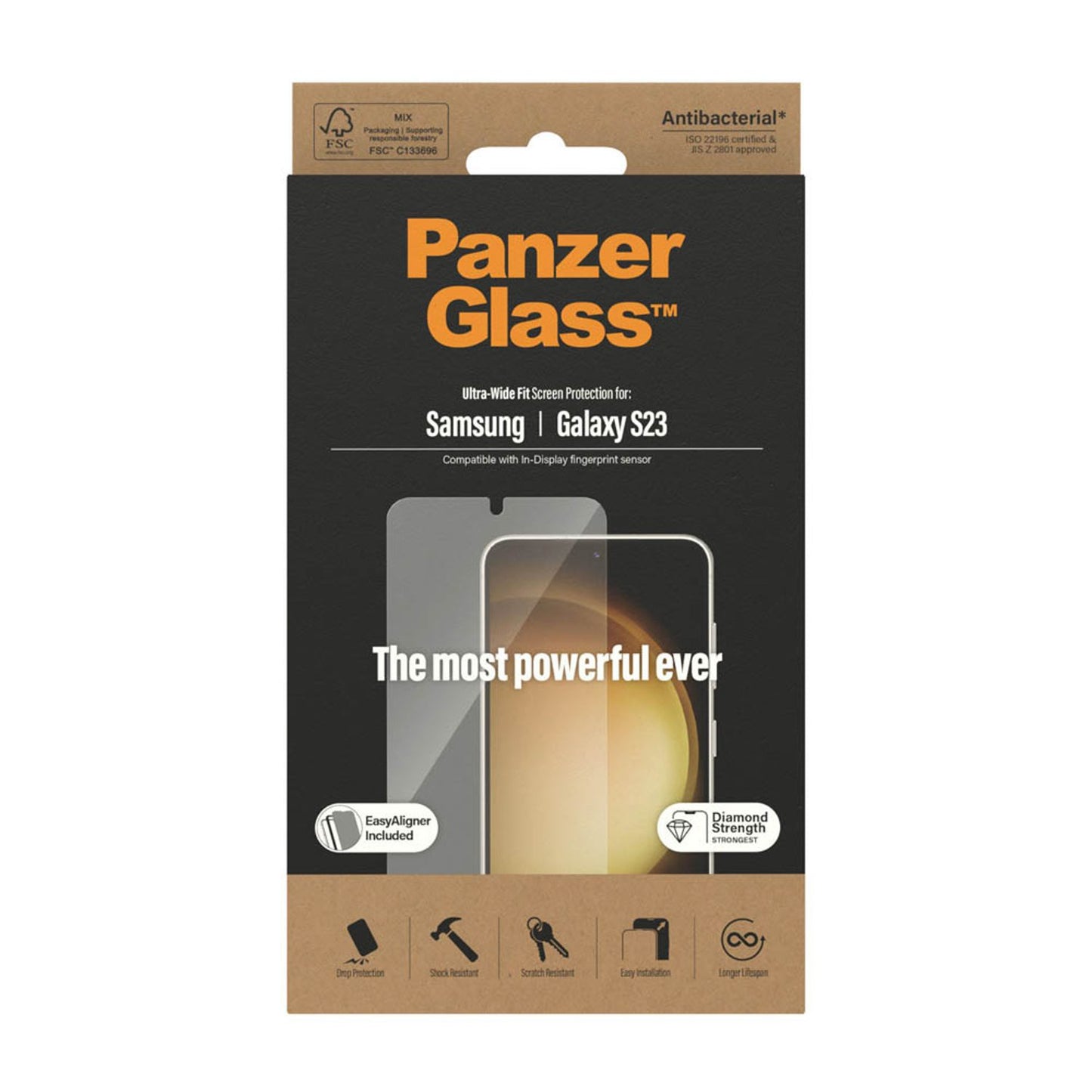 PanzerGlass™ Ultra Wide Fit Display-Schutzglas für Samsung Galaxy S23 | 7315