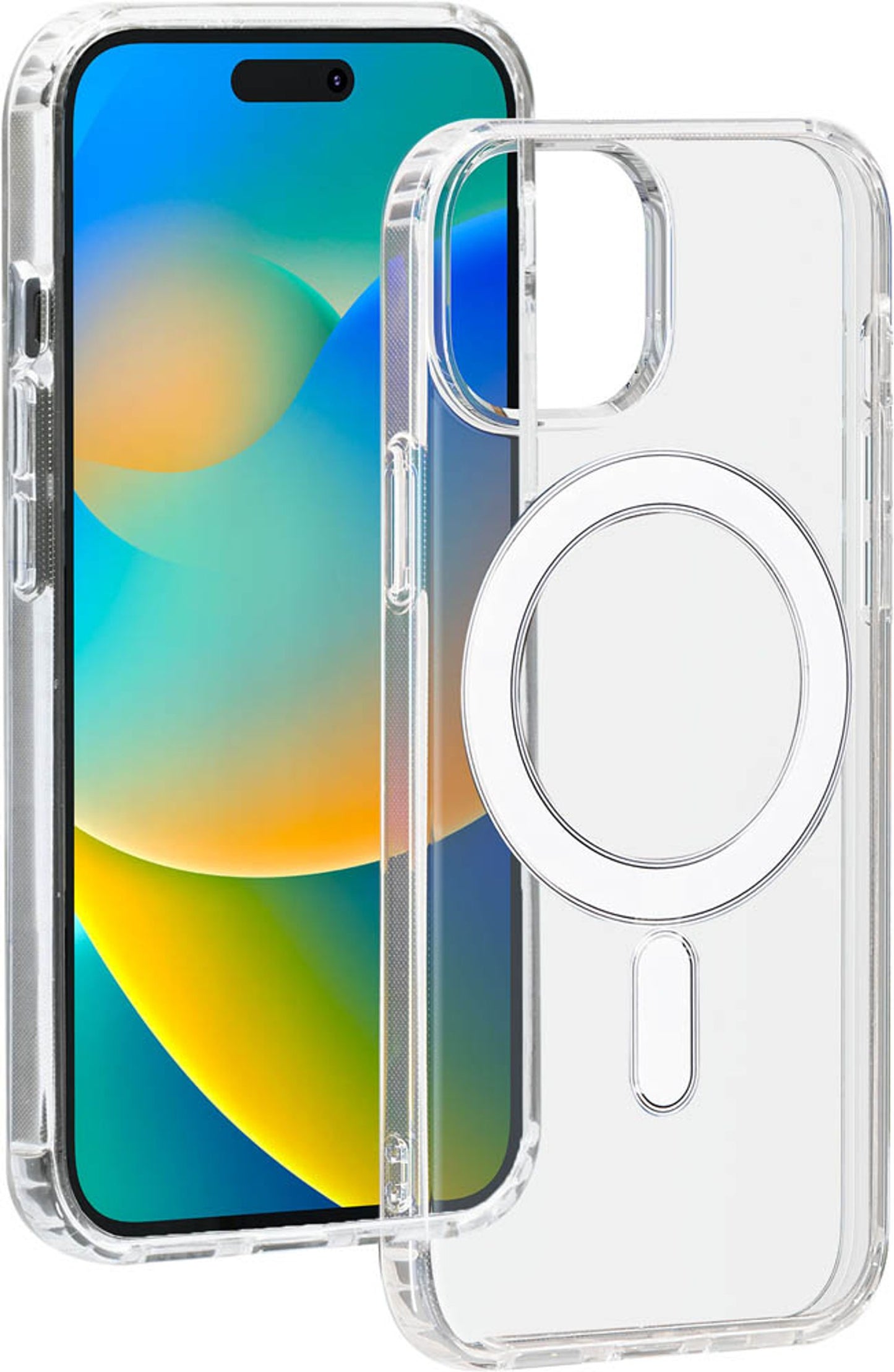bigben Hybrid Case mit MagSafe Handy-Cover für Apple iPhone transparent