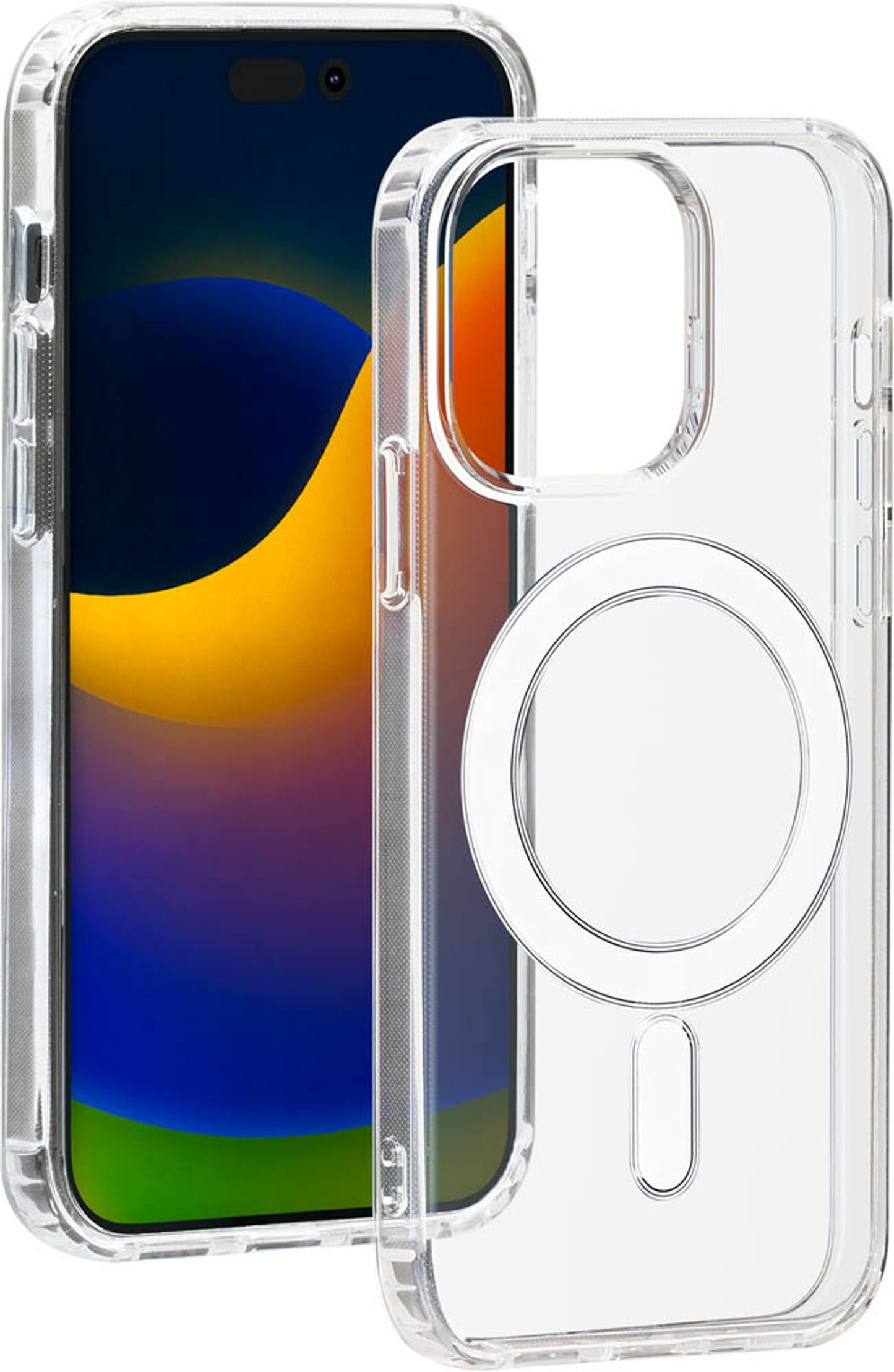 bigben Hybrid Case mit MagSafe Handy-Cover für Apple iPhone transparent