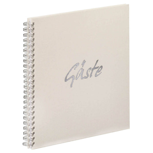 PAGNA Gästebuch mit Spirale quadratisch blanko, creme Hardcover 40 Seiten | 30910-02