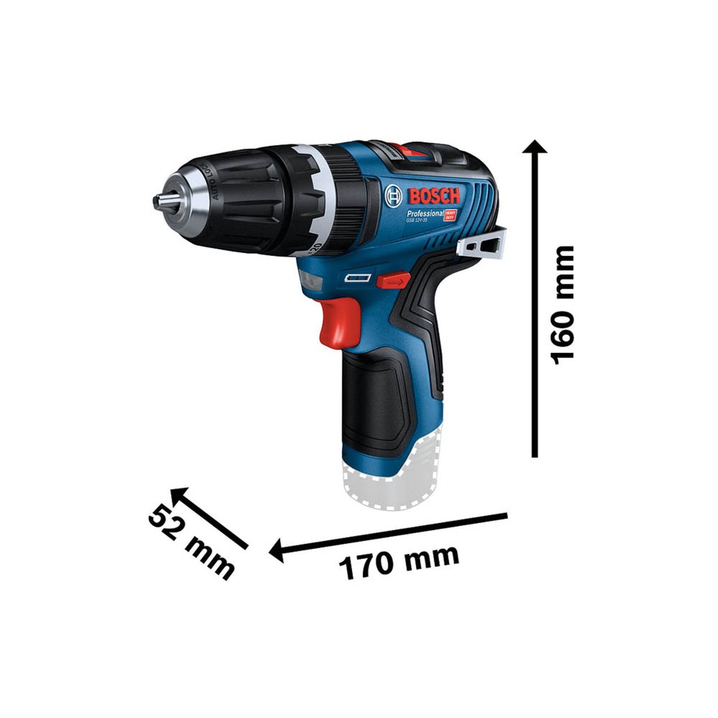 BOSCH Professional GSB 12V-35 Akku-Schlagbohrschrauber-Set 12,0 V, ohne Akku | 0 601 9J9 001