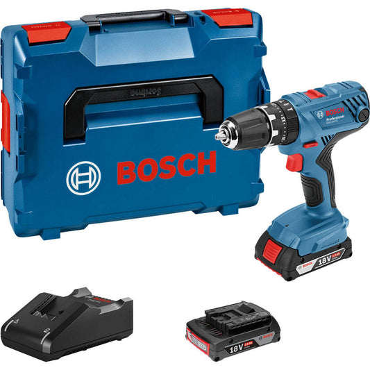 BOSCH Professional AKTION: GSB 18V-21 Akku-Schlagbohrschrauber-Set 18,0 V, mit 2 Akkus mit Prämie nach Registrierung | 0 601 9H1 107