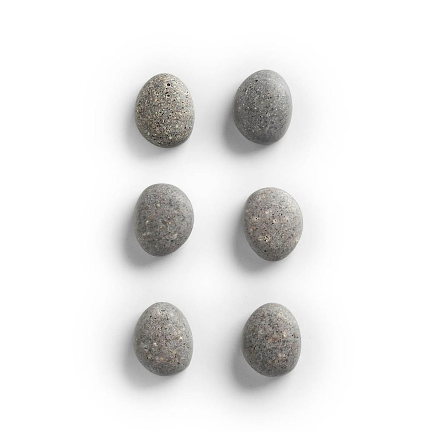 Zeller Stone Magnete grau, Kunststoff 2,1 x 1,8 x 1,0 cm | 11219 | 1 Pack = 6 St.