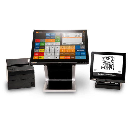 primasello Registrierkasse A1060 inkl. TSE-Lizenz, Bondrucker, Kundendisplay und Programmierung schwarz | 4248