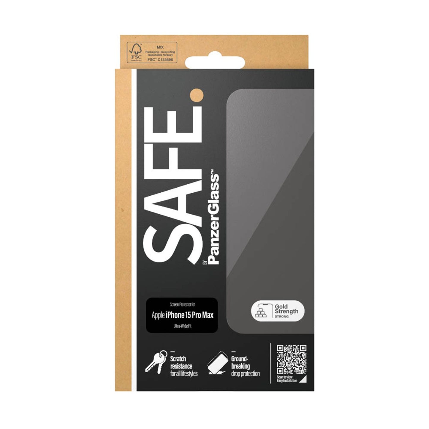 SAFE. by PanzerGlass™ Ultra Wide Fit Display-Schutzglas für Apple iPhone 15 Pro Max | SAFE95537
