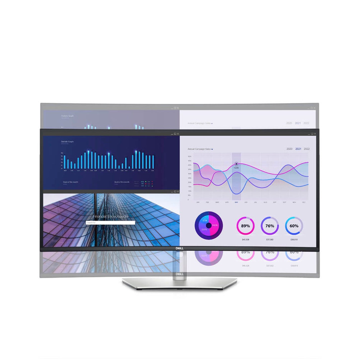 DELL UltraSharp U3423WE Monitor 87,0 cm (34,0 Zoll) silber | DELL-U3423WE