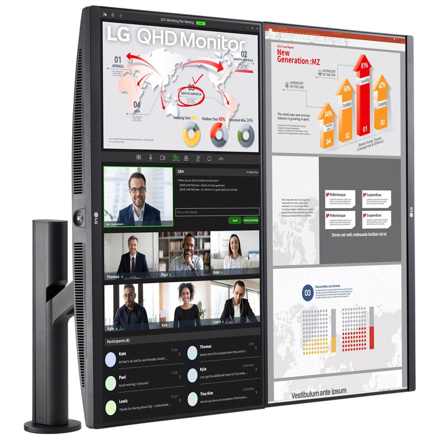 LG Ergo Dual 27QP88DP-BS Monitor 68,0 cm (27,0 Zoll) schwarz | 27QP88DP-BS.AEU