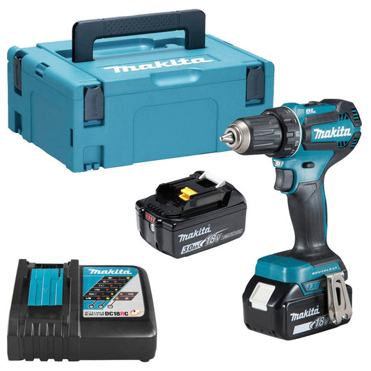 makita Akku-Bohrschrauber 18,0 V, mit 2 Akkus | DDF485RFJ