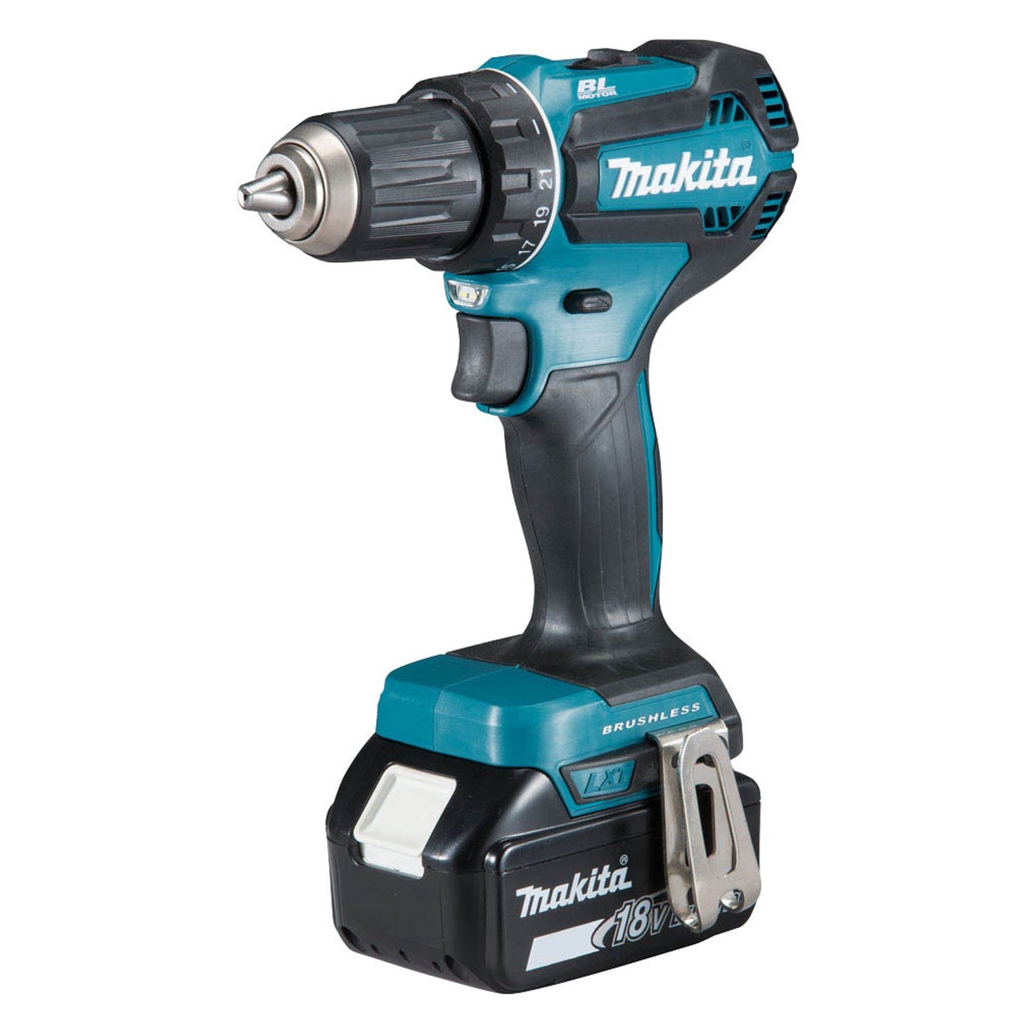 makita Akku-Bohrschrauber 18,0 V, mit 2 Akkus | DDF485RFJ