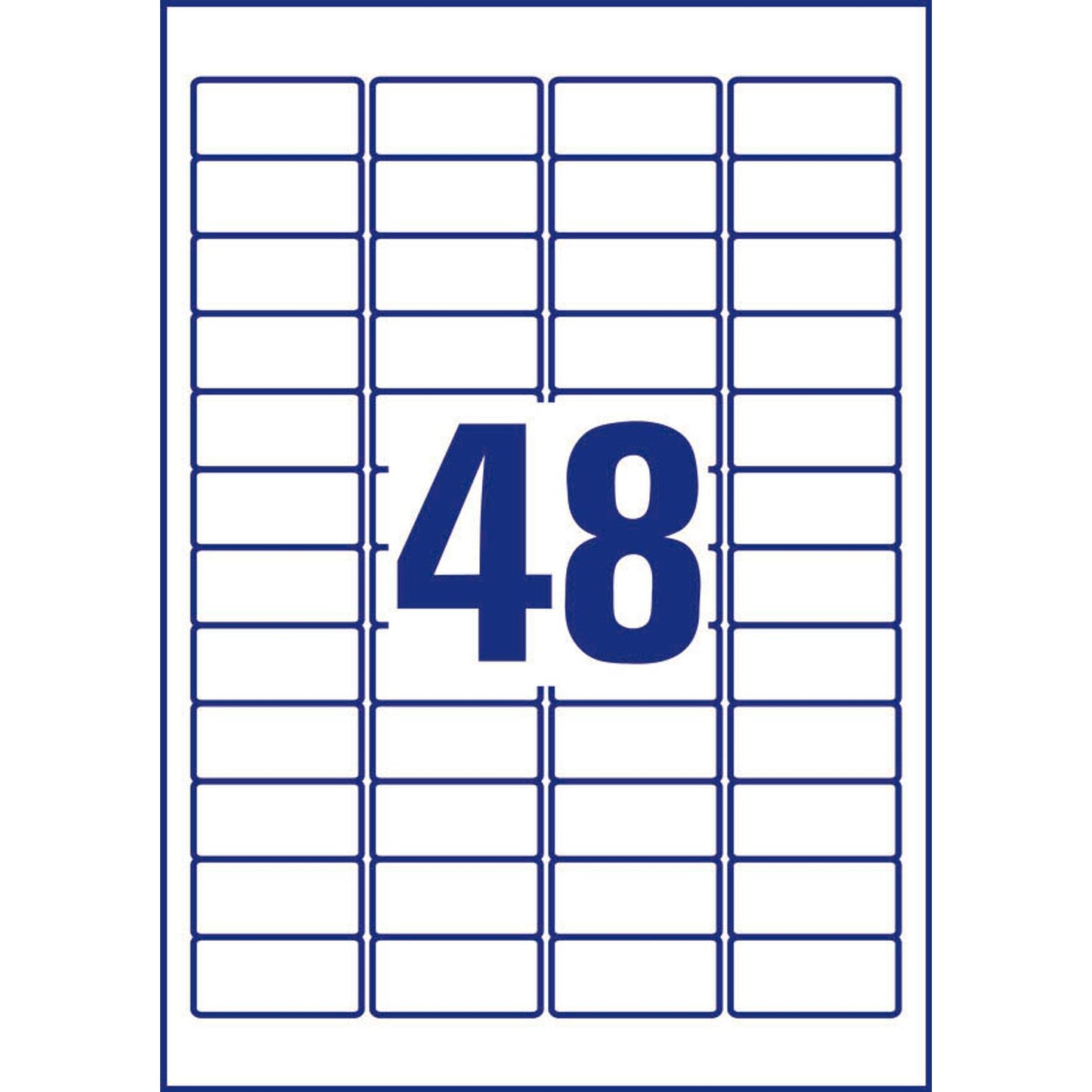 AVERY Zweckform wetterfeste Folienetiketten weiß 45,7 x 21,2 mm | L4778-8 | 1 Pack = 8 Blatt