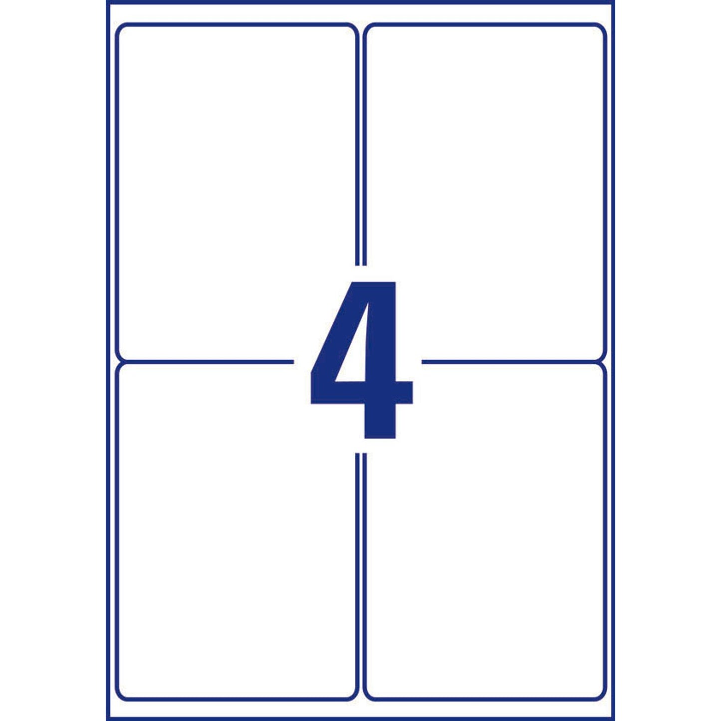 AVERY Zweckform wetterfeste Folienetiketten weiß 99,1 x 139,0 mm | L4774-8 | 1 Pack = 8 Blatt