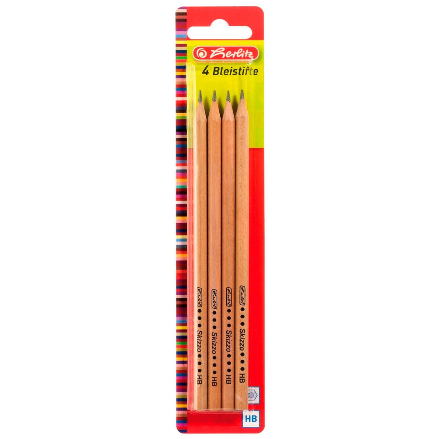 herlitz Skizzo Bleistifte HB naturbelassen | 300010420 | 1 Pack = 4 St.