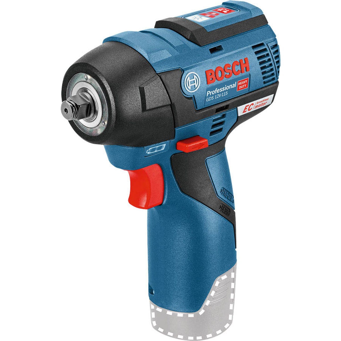 BOSCH Professional GDS 12V-115 Akku-Drehschlagschrauber-Set 12,0 V, ohne Akku | 0 601 9E0 102