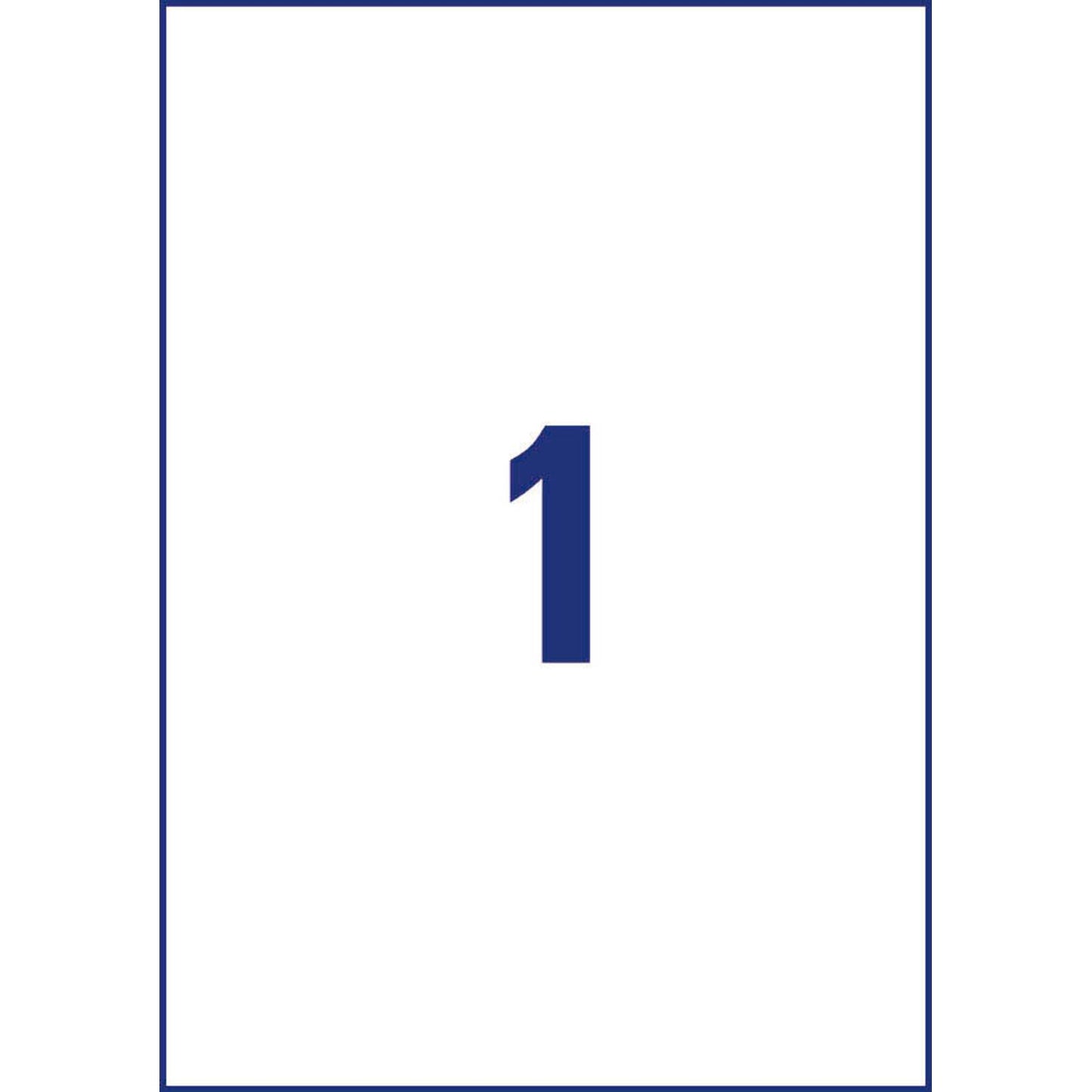 AVERY Zweckform wetterfeste Folienetiketten weiß 210,0 x 297,0 mm | L4775REV-20 | 1 Pack = 20 Blatt