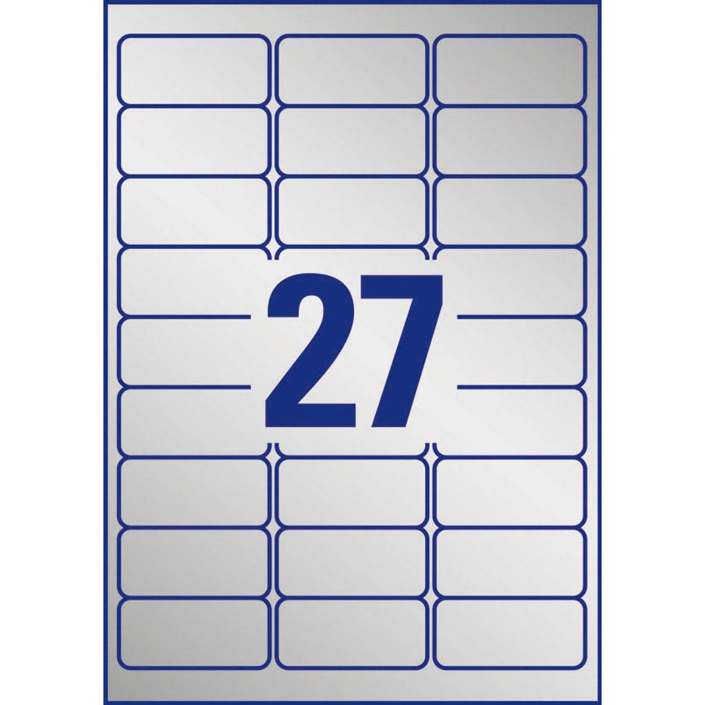AVERY Zweckform Typenschildetiketten silber 63,5 x 29,6 mm | L6011-100 | 1 Pack = 100 Blatt