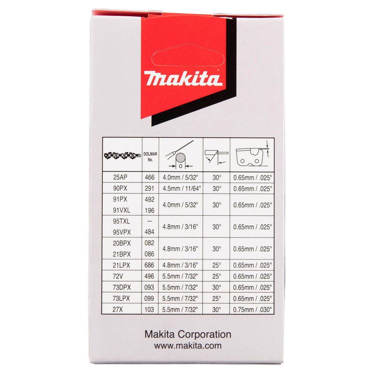 makita Sägekette 25,0 cm, 3/8 Zoll, 1,3 mm | 191H08-4