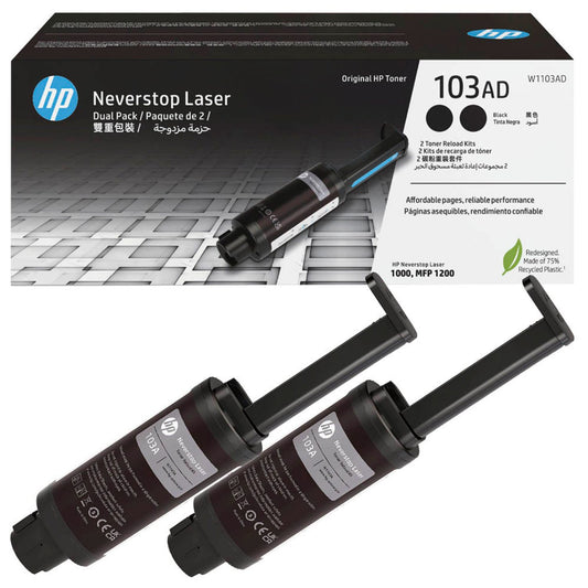 HP 103AD () schwarz Tonerkartuschen, 2er-Set | W1103AD | 1 Pack = 2 St.
