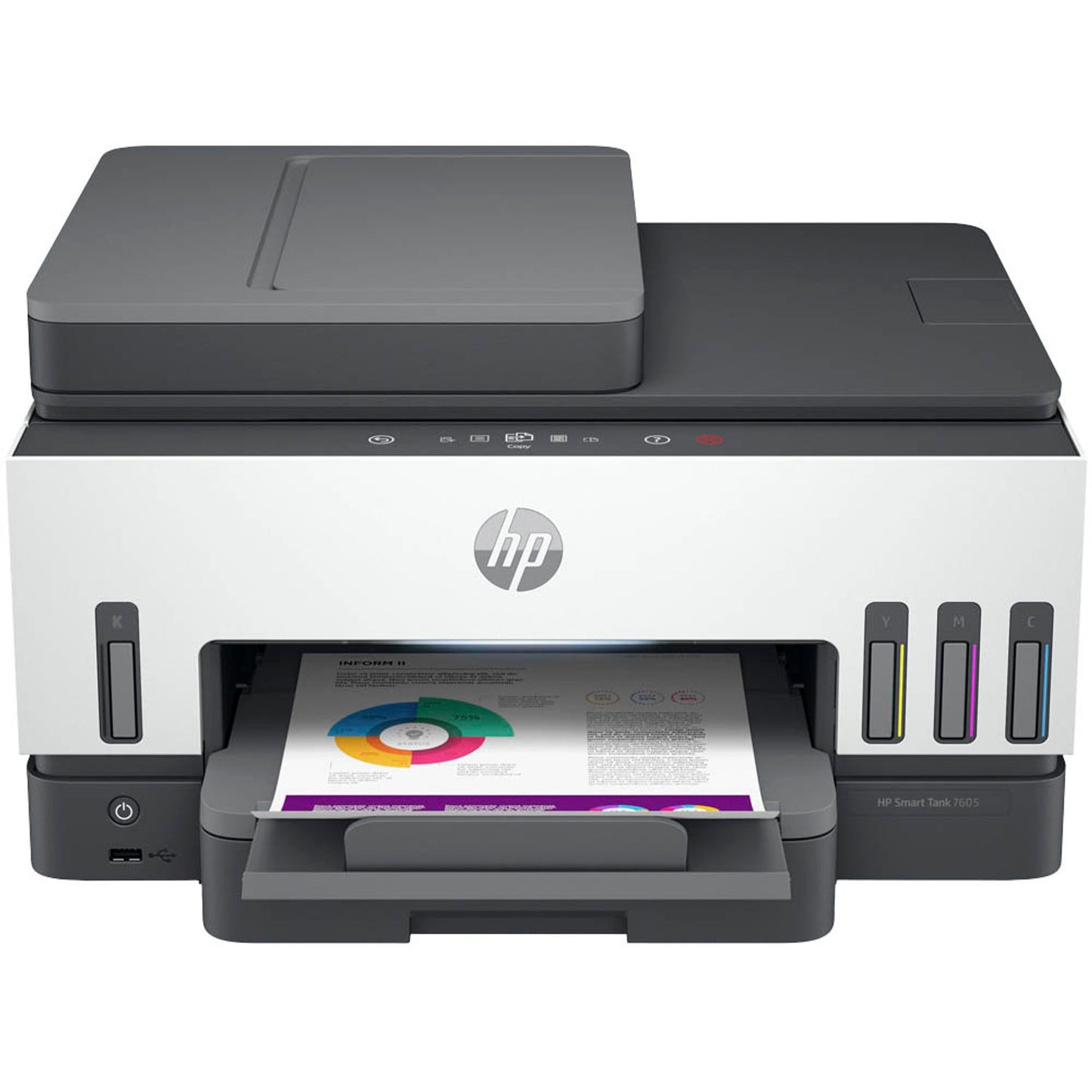 HP Smart Tank 7605 4 in 1 Tintenstrahl-Multifunktionsdrucker grau | 28C02A