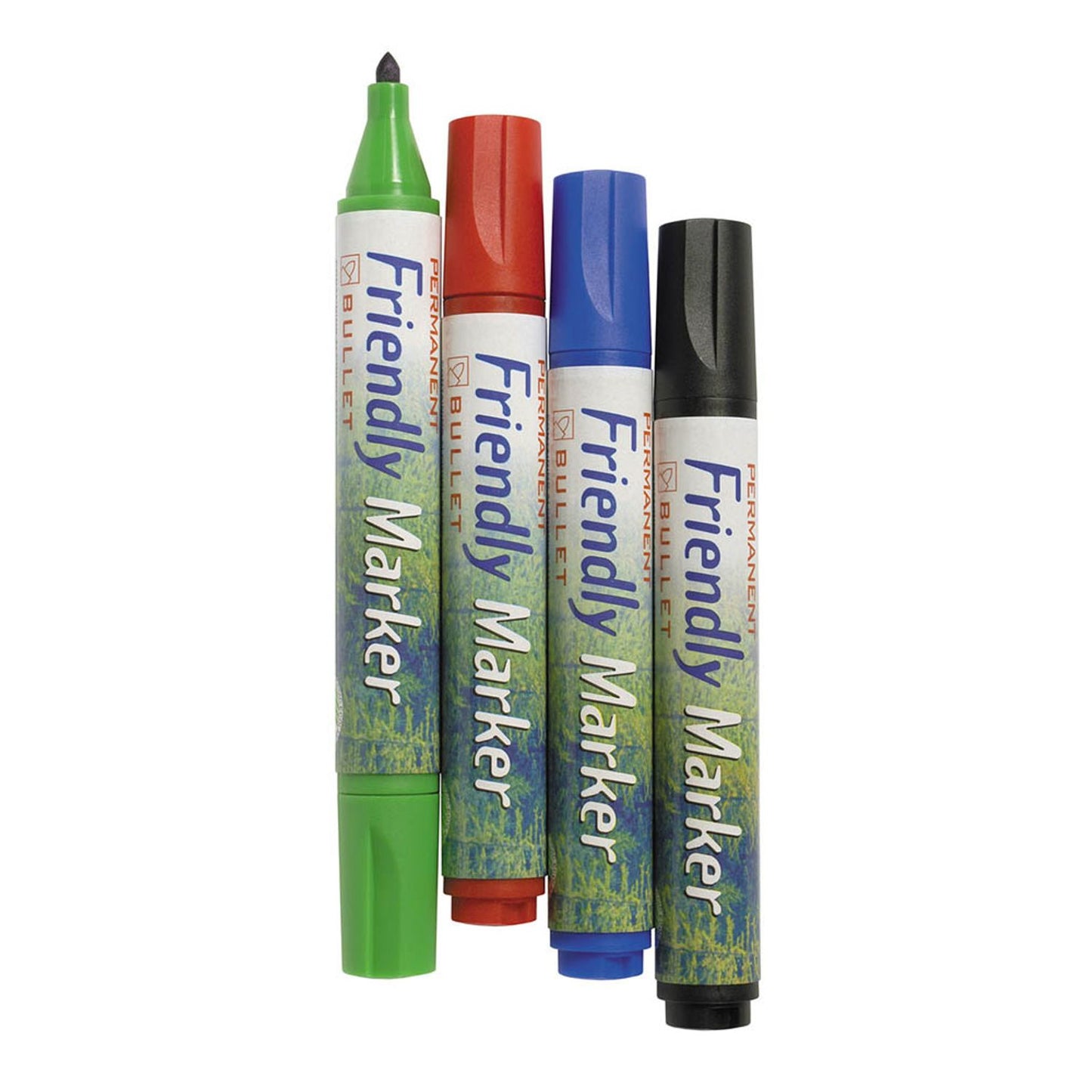 BALLOGRAF® Friendly Fine Permanentmarker-Set farbsortiert 1,5 - 3,0 mm | 16350 | 1 Pack = 4 St.