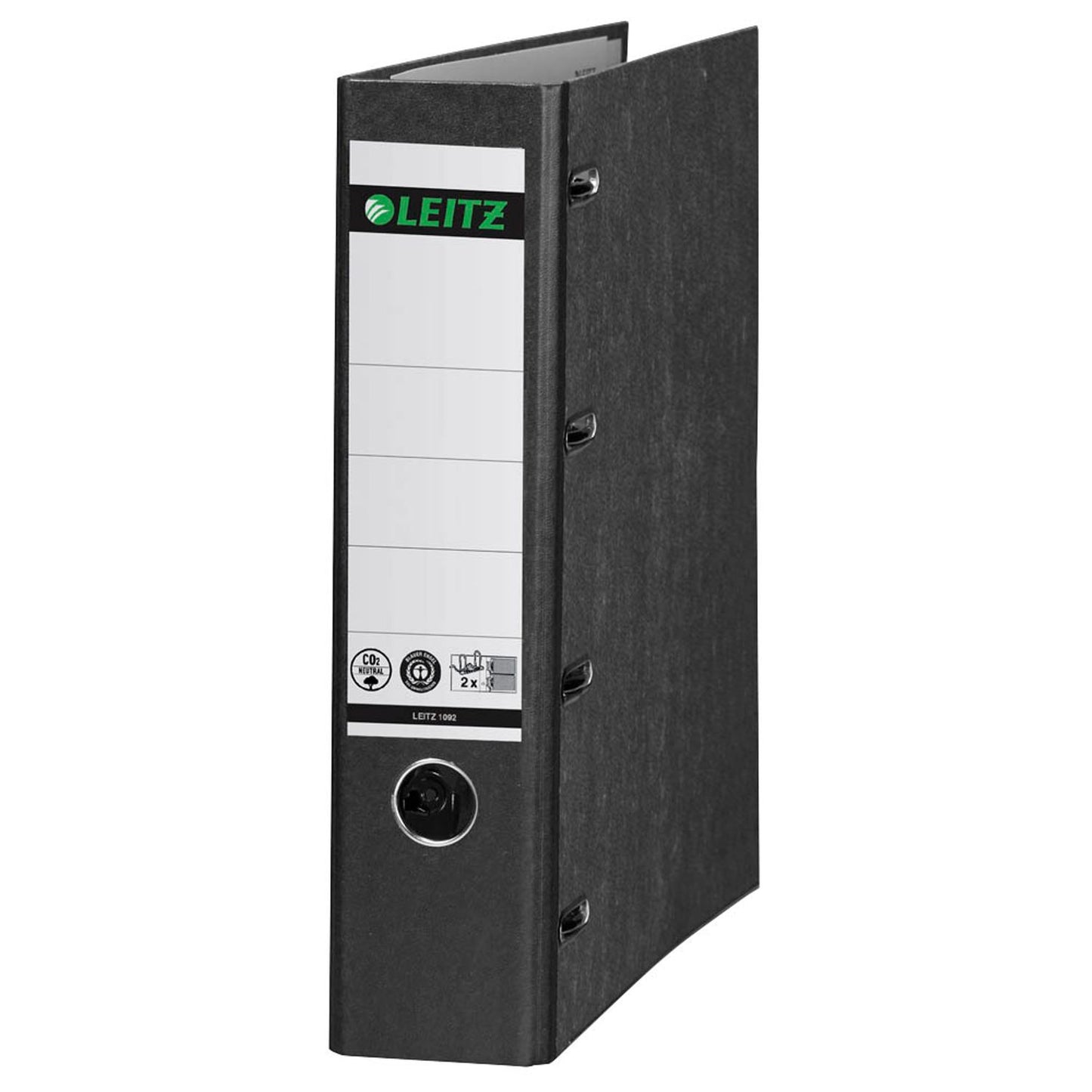 LEITZ 1092 Doppelordner schwarz Karton 7,5 cm | 10920000