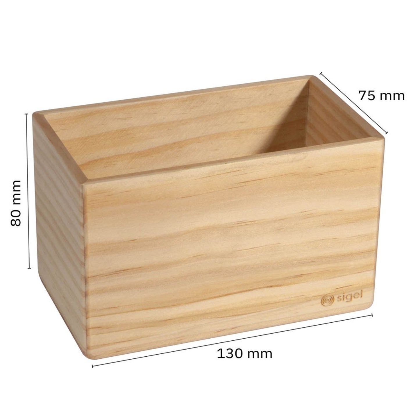 SIGEL magnetischer Stiftehalter beige Holz 13,0 x 8,0 x 7,5 cm | BA401