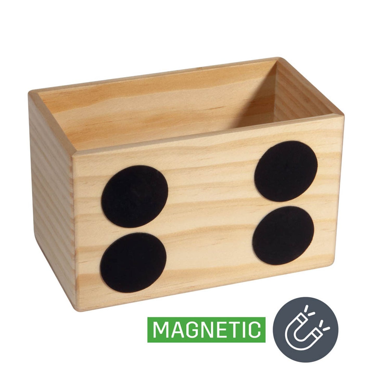 SIGEL magnetischer Stiftehalter beige Holz 13,0 x 8,0 x 7,5 cm | BA401
