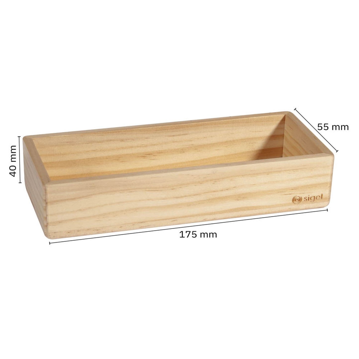 SIGEL magnetischer Stiftehalter beige Holz 17,5 x 5,5 x 4,0 cm | BA400