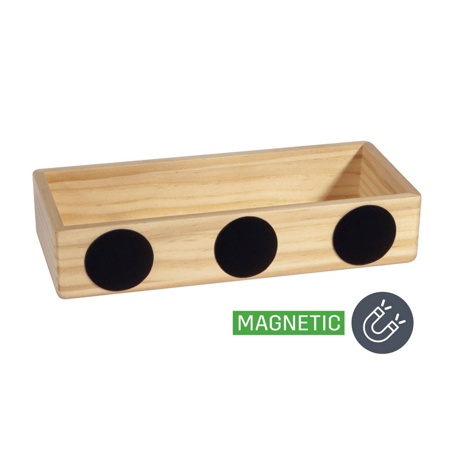 SIGEL magnetischer Stiftehalter beige Holz 17,5 x 5,5 x 4,0 cm | BA400