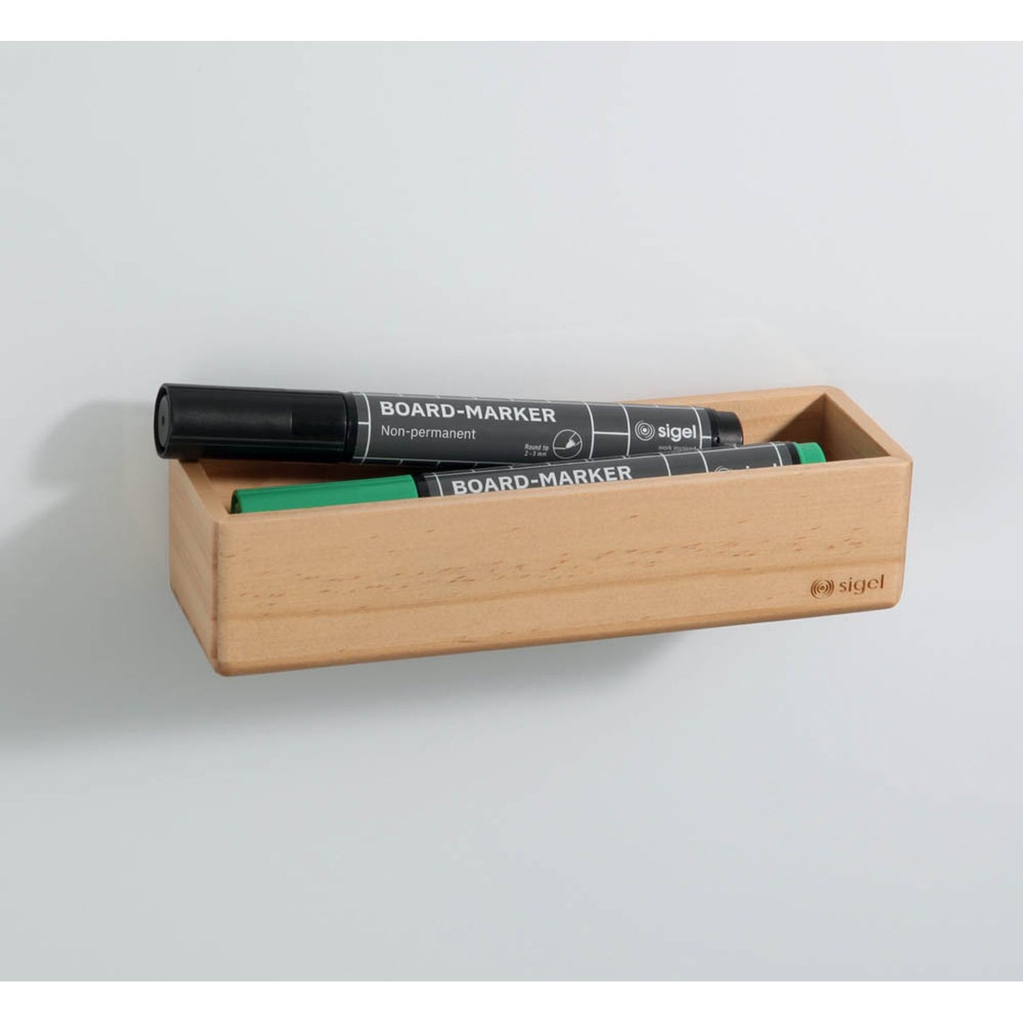 SIGEL magnetischer Stiftehalter beige Holz 17,5 x 5,5 x 4,0 cm | BA400